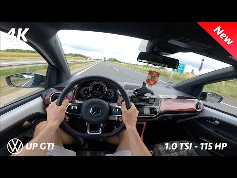 VW UP GTI 2022 - POV Test drive in 4K | 1.0 TSI - 115 HP, 6-speed (autobahn)