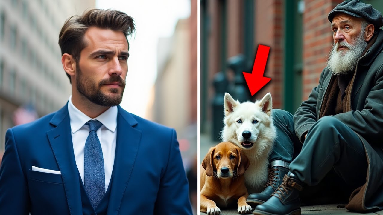 Millionaire Sees A Beggar With Two Dogs And Recognizes One. What He Did Next Is Shocking!