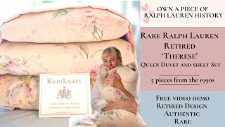 Warm and Cozy! Free Demo of the 90s Ralph Lauren Vintage Therese Queen Duvet and Sheet Set