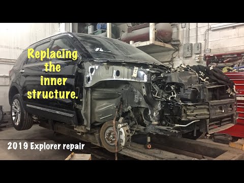 Replacing the frame rail and apron on the 2019 Ford Explorer rebuild project