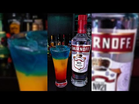 Cóctel con vodka "SMIRNOFF" con degradado