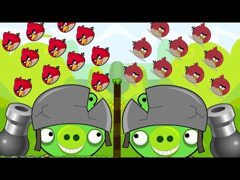 Angry Birds Collection Cannon 1 - OVERDRIVE THROW 100 BIRDS TO BOSS PIGS HELMET!