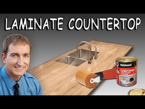 How to install sheet laminate on a countertop