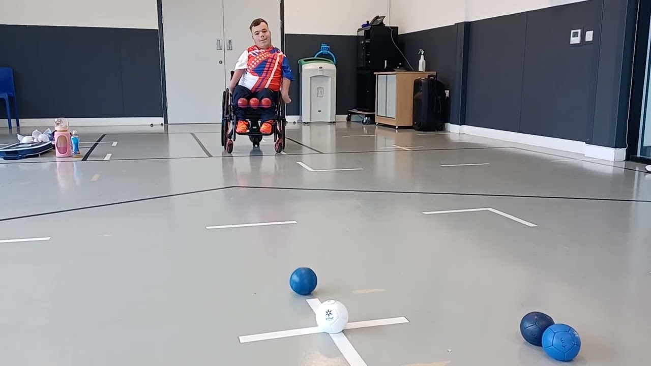 Boccia: Fife's Tyler McLelland in training