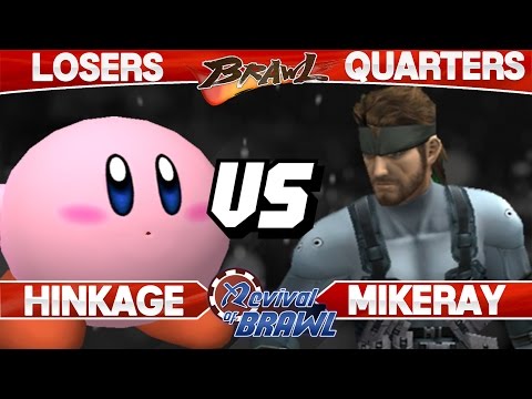 Revival of Brawl - MikeRay (Snake) vs Hinkage (Kirby) - SSBB Losers Quarters - Smash Brawl