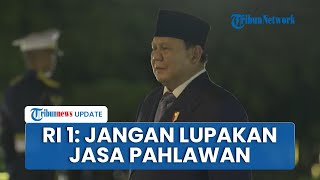 Pesan Prabowo saat Pimpin Renungan Suci di TMP Kalibata: Jangan Lupakan Jasa Para Pahlawan