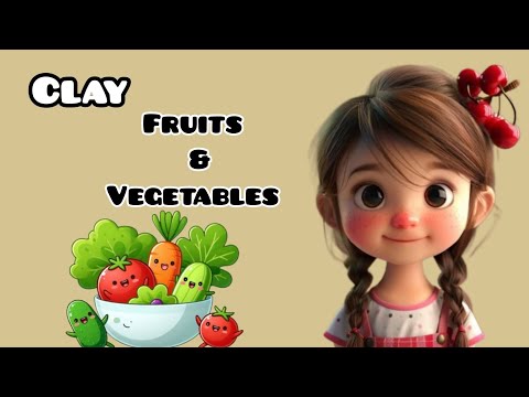 How to make fruits & Vegetables with clay | Polymer clay fruits & Vegetables ✨#diy #craft #creative