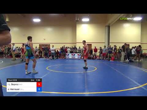 2018 Marine Corps US Open/UWW Junior Freestyle 86 Rnd Of 16 - Lou Deprez (BWC) Vs. Jackson Hemauer