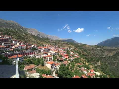 Greece Arachova Village Landscape Scenery 2 4k