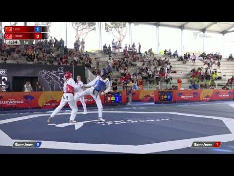 221 W-57kg R-16 LUO Zongshi CHN 🔵 vs 🔴 ILGUN Hatice kubra TUR I Rome 2022 World Taekwondo GP