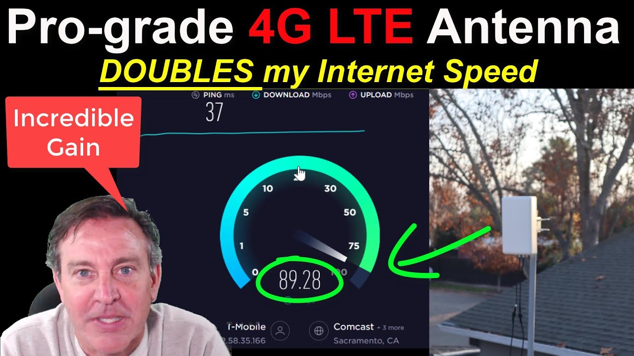 Watch video 🔴Professional Grade 4G LTE Antenna DOUBLES my Internet Speed!!! Now 🔴Professional Grade 4G LTE Antenna DOUBLES my Internet Speed!!!