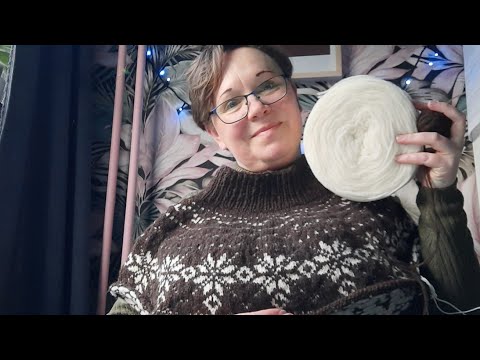 Knitting podcast 27 ( ENG) : Test knit Winter Woods Sweater, knitting with unspun yarn, craft event