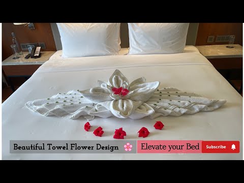 Romantic Bed Decoration with Towels & Flowers | Surprise Your Love with Beautiful Towel Designs