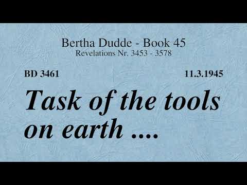 BD 3461 - TASK OF THE TOOLS ON EARTH ....