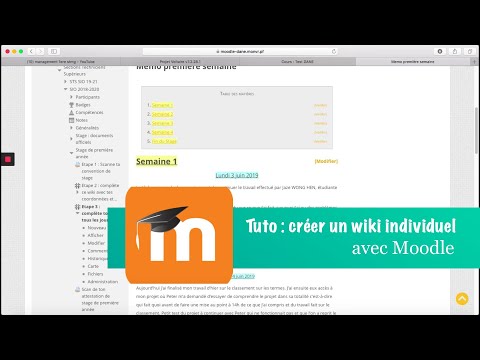 10 Moodle - Creer un wiki individuel