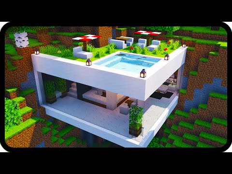 Minecraft: Modern House Mansion (easy) | How to build a house mansion in Minecraft (tutorial)