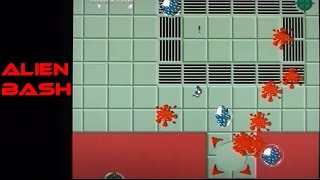 Alien Bash playing (badly) on the Amiga