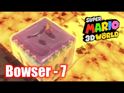 Super Mario 3D World - World Bowser 7 - Grumblump Inferno - All Stars & Stamp 100% Walkthrough