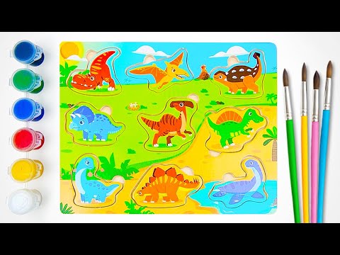 Draw and Learn Dinosaurs | Fun Dino Facts & Puzzle Games for Kids 🦖