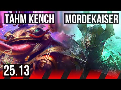 TAHM KENCH vs MORDEKAISER (TOP) | 1700+ games | KR Master | 25.13