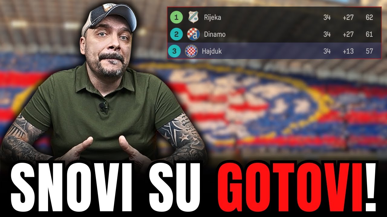 GORICA vs HAJDUK 1:1! HAJDUK SE OPROSTIO OD BORBE ZA NASLOV!
