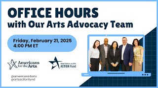 Office Hours with Our Arts Advocacy Team Featuring Guest Mary Anne Carter