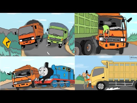 Truck Video " Contoh Gambaran Truck Kecelakaan Paling Parah !!!! " Versi Truck Animasi