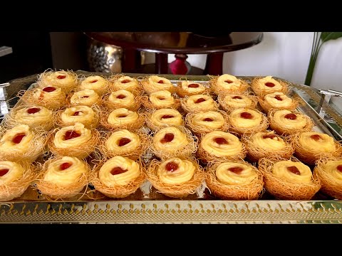How to Make Birds Nest Desserts | Crispy bird's nest with custard recipe