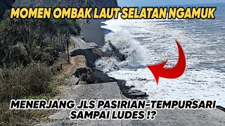 Download lagu NGERI !!! OMBAK LAUT SELATAN NGAMUK LUDESKAN JALUR PASIRIAN-TEMPURSARI VIA KALI GEDE mp3