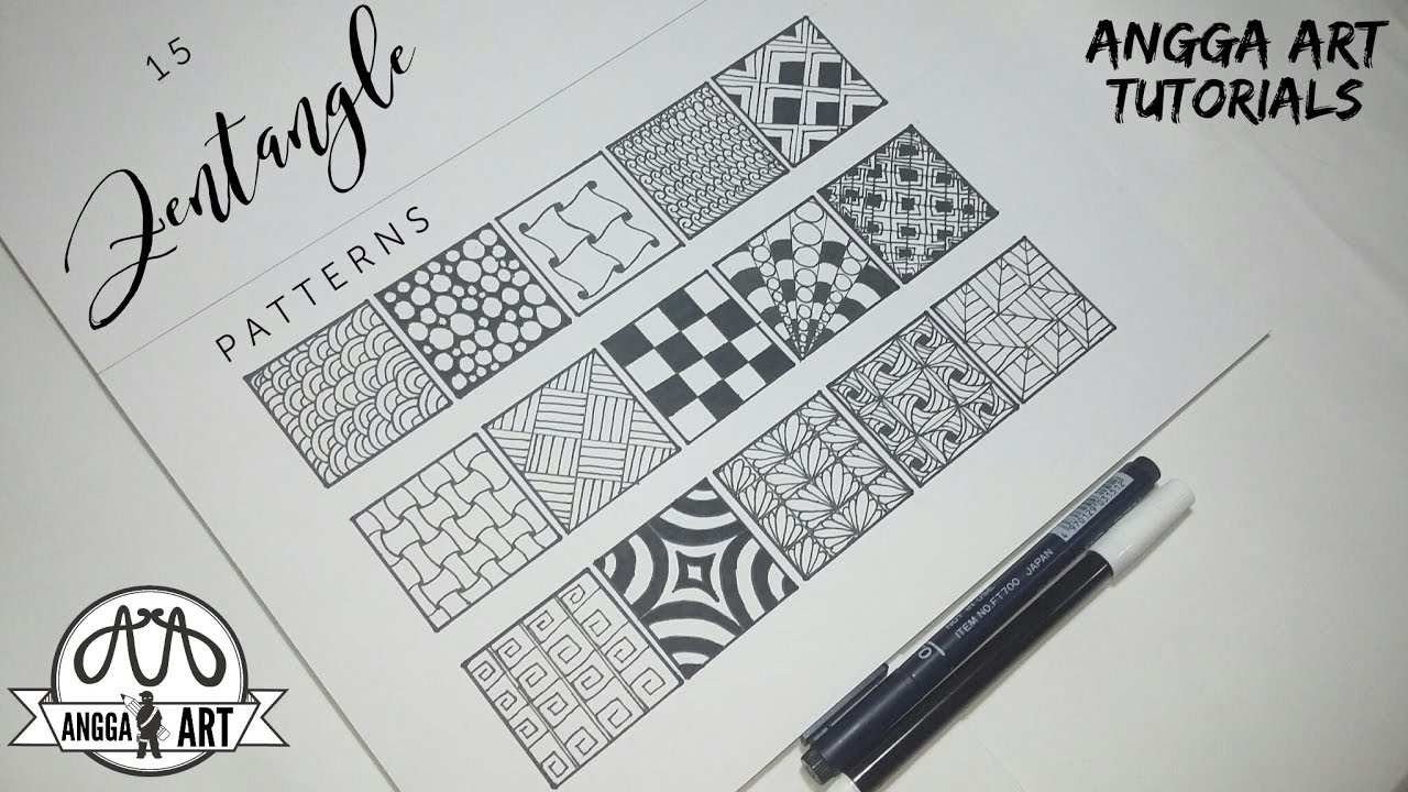 15 Zentangle Patterns | Part 1 | Tutorial