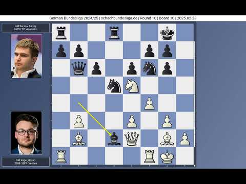 GM Roven Vogel vs GM Alexey Sarana | German Bundesliga 2024-2025 | Round 10