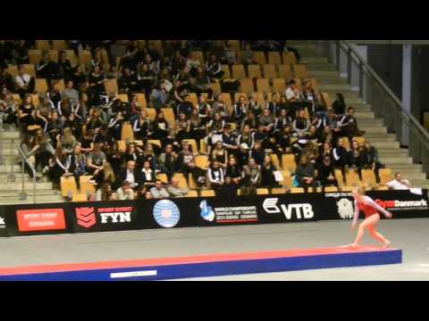 DEN Sara Oerskov Prelim 2nd Pass 2015 World Champs Tumbling
