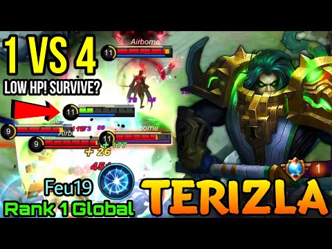 Insane Counter Gank Terizla Abyss Guard MVP Sidelane - Top 1 Global Terizla Feu19 - MLBB