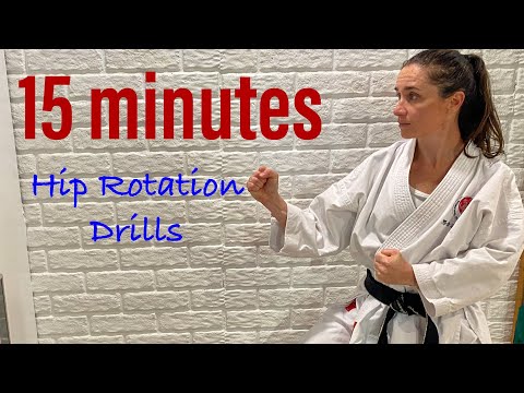 Karate training: hip rotation focus