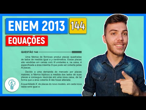 🛑144 Enem 2013 - EQUAÇÕES - Uma fábrica de fórmicas produz placas quadradas de lados de medida