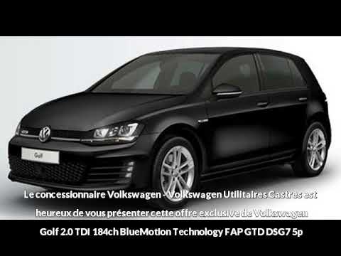 Offre de Volkswagen Golf 2.0 TDI 184ch BlueMotion Technology FAP GTD DSG7 5p de 2017 en vente à Cas