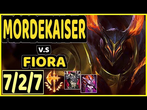 MORDEKAISER vs FIORA - 7/2/7 KDA TOP GAMEPLAY - EUW Ranked DIAMOND