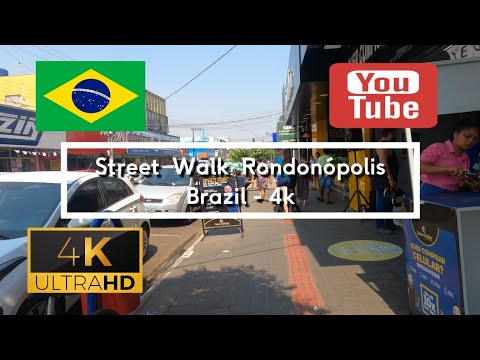 🇧🇷 Street Walk Rondonópolis - Brazil - 4K