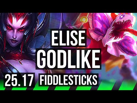 ELISE vs FIDDLESTICKS (JGL) | 55k DMG, Godlike | KR Diamond | 25.17