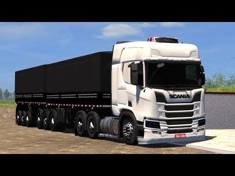 ETS 2 - NOVA SCANIA R500 PUXANDO BITREM 9 EIXO