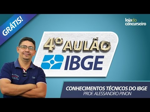 ✅ 4º AULÃO IBGE 2017 - Conhecimentos Técnicos - ACM - ACS - Recenseador - Loja do Concurseiro