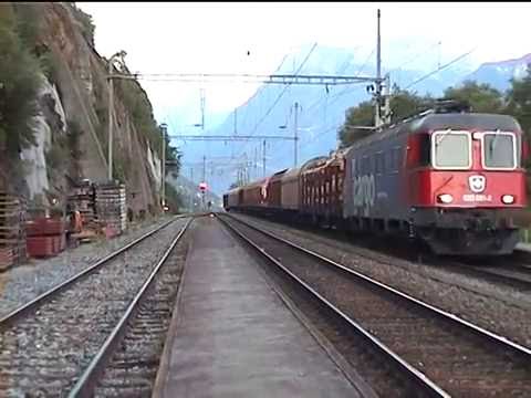 REOS DVD 086 Bahnhoff Ausserberg Station Summer 2003 CLASSIC BLS SOUTH RAMP - Unique Swiss trains