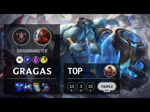 Gragas Top vs Jayce - KR Grandmaster Patch 11.21