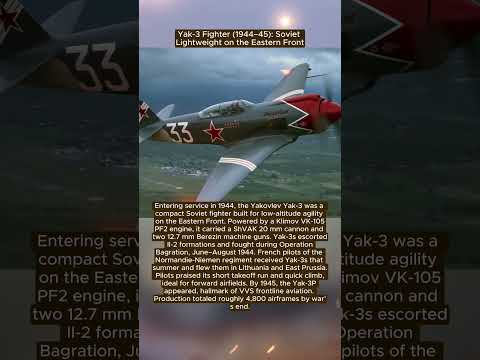 Yak-3 Fighter (1944–45): Soviet Lightweight on the Eastern Front