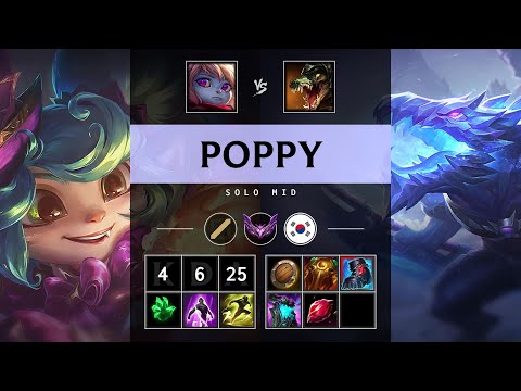 Poppy Mid vs Renekton - KR Master Patch 25.20