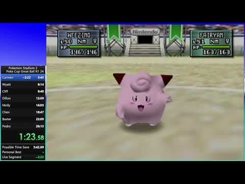 Pokemon Stadium 2 - Poke Cup Great Ball Round 1 Speedrun 24:25.58 (Personal Best)