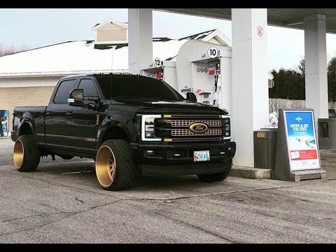 Black & Gold: Bagged F350 Platinum on 24" American Force