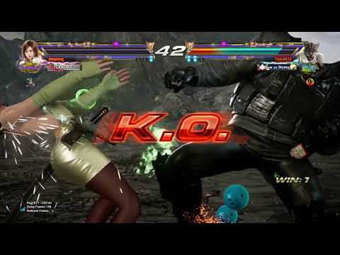 10 Win Streak 5 Bars Only Eternal Ruler Asuka VS Fujin Armor King Laggy PS4 Version 5 Tekken 7