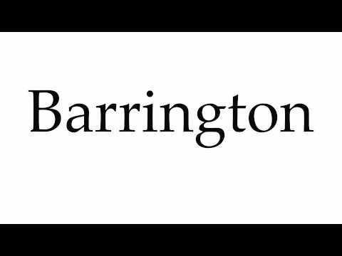 How to Pronounce Barrington