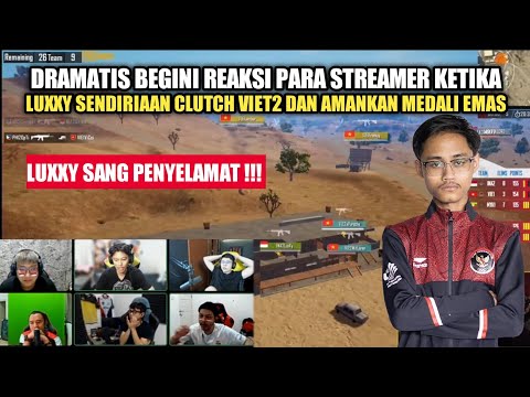 DRAMATIC!! Streamer's reaction when Luxxy Clutch viet2 & secure gold medal for Indonesia